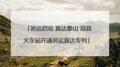 暑运启幕 直达泰山 冠县火车站开通暑运直达专列