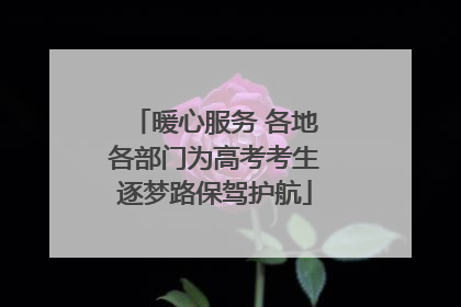 暖心服务 各地各部门为高考考生逐梦路保驾护航