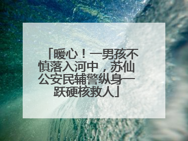 暖心！一男孩不慎落入河中，苏仙公安民辅警纵身一跃硬核救人