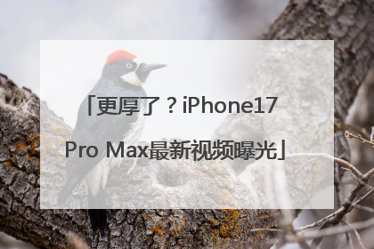 更厚了？iPhone17 Pro Max最新视频曝光