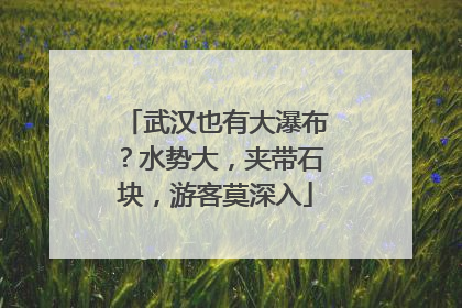 武汉也有大瀑布？水势大，夹带石块，游客莫深入