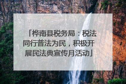 桦南县税务局：税法同行普法为民，积极开展民法典宣传月活动