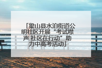梁山县水泊街道公明社区开展“考试噤声 社区在行动”助力中高考活动