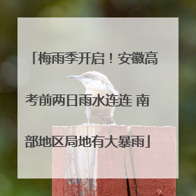 梅雨季开启！安徽高考前两日雨水连连 南部地区局地有大暴雨