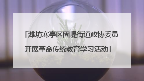 潍坊寒亭区固堤街道政协委员开展革命传统教育学习活动