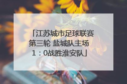 江苏城市足球联赛第三轮 盐城队主场1：0战胜淮安队