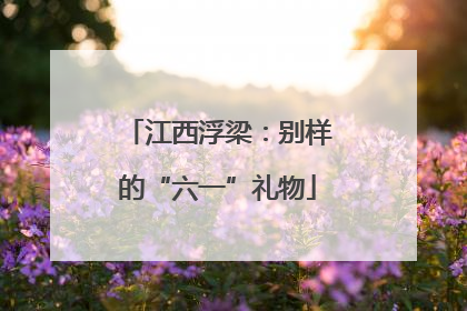 江西浮梁：别样的“六一”礼物