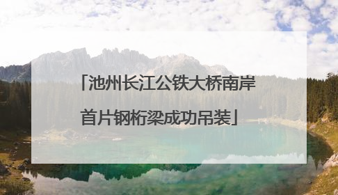 池州长江公铁大桥南岸首片钢桁梁成功吊装