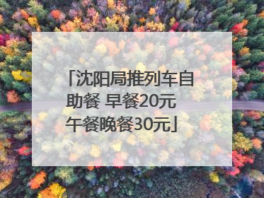 沈阳局推列车自助餐 早餐20元午餐晚餐30元