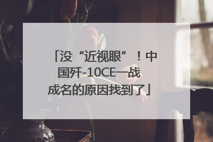 没“近视眼”！中国歼-10CE一战成名的原因找到了
