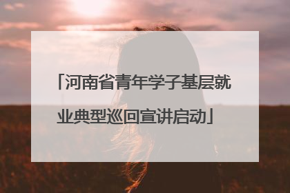 河南省青年学子基层就业典型巡回宣讲启动