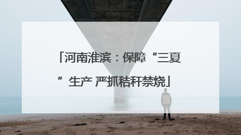 河南淮滨：保障“三夏”生产 严抓秸秆禁烧