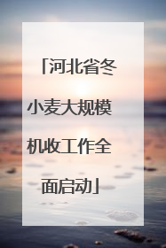 河北省冬小麦大规模机收工作全面启动
