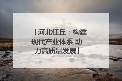 河北任丘：构建现代产业体系 助力高质量发展