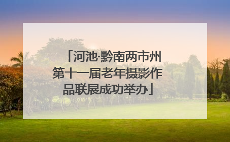 河池·黔南两市州第十一届老年摄影作品联展成功举办