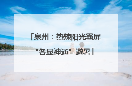 泉州：热辣阳光霸屏 “各显神通”避暑
