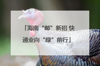 海南“邮”新招 快递业向“绿”前行