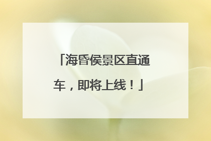 海昏侯景区直通车，即将上线！