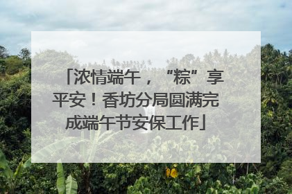 浓情端午，“粽”享平安！香坊分局圆满完成端午节安保工作