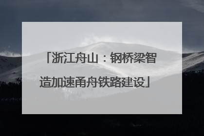 浙江舟山：钢桥梁智造加速甬舟铁路建设