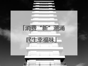 消费“新”潮涌 民生幸福味