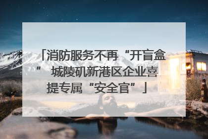 消防服务不再“开盲盒” 城陵矶新港区企业喜提专属“安全官”