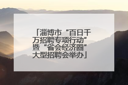 淄博市“百日千万招聘专项行动”暨“省会经济圈”大型招聘会举办