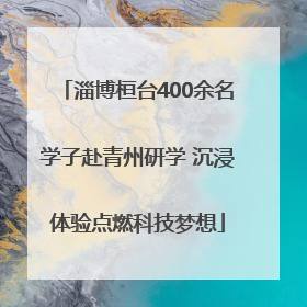 淄博桓台400余名学子赴青州研学 沉浸体验点燃科技梦想