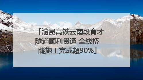 渝昆高铁云南段育才隧道顺利贯通 全线桥隧施工完成超90%