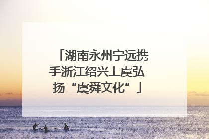 湖南永州宁远携手浙江绍兴上虞弘扬“虞舜文化”