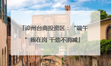 漳州台商投资区：“端午”我在岗 干劲不消减