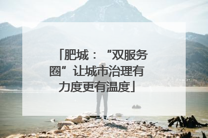 肥城：“双服务圈”让城市治理有力度更有温度