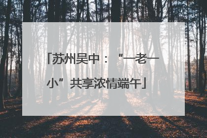 苏州吴中：“一老一小”共享浓情端午