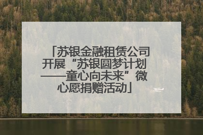苏银金融租赁公司开展“苏银圆梦计划——童心向未来”微心愿捐赠活动