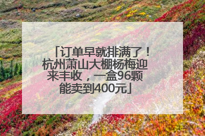 订单早就排满了！杭州萧山大棚杨梅迎来丰收，一盒96颗能卖到400元
