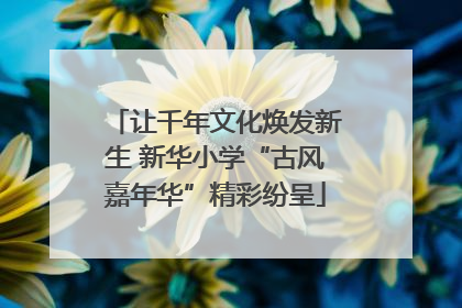 让千年文化焕发新生 新华小学“古风嘉年华”精彩纷呈