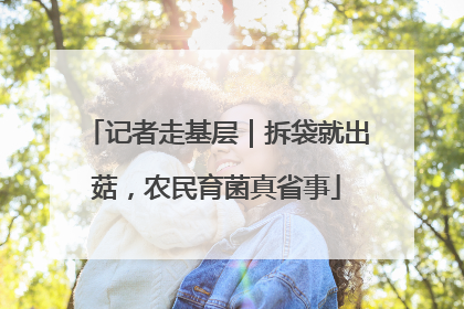 记者走基层｜拆袋就出菇，农民育菌真省事