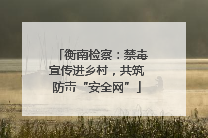 衡南检察：禁毒宣传进乡村，共筑防毒“安全网”