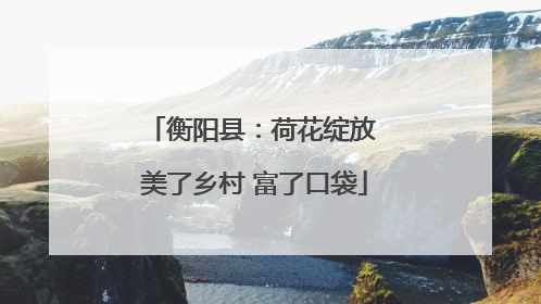 衡阳县：荷花绽放 美了乡村 富了口袋
