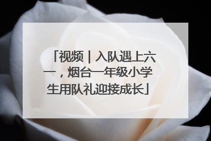 视频｜入队遇上六一，烟台一年级小学生用队礼迎接成长