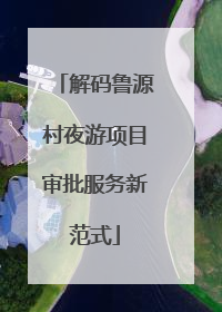 解码鲁源村夜游项目审批服务新范式