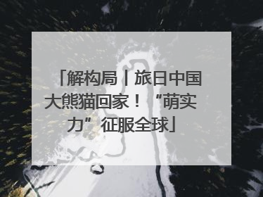 解构局丨旅日中国大熊猫回家！“萌实力”征服全球