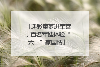 迷彩童梦进军营，百名军娃体验“六一”家国情