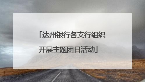 达州银行各支行组织开展主题团日活动