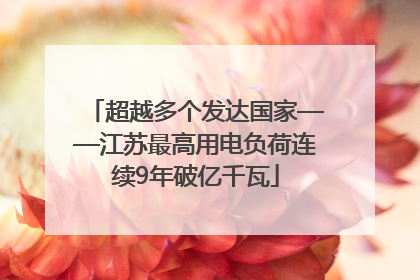 超越多个发达国家——江苏最高用电负荷连续9年破亿千瓦