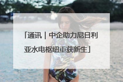 通讯｜中企助力尼日利亚水电枢纽重获新生