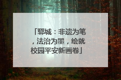郓城：非遗为笔，法治为墨，绘就校园平安新画卷