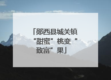 郧西县城关镇“甜蜜”桃变“致富”果
