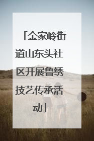 金家岭街道山东头社区开展鲁绣技艺传承活动