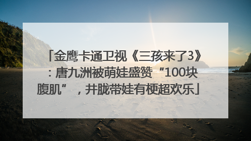 金鹰卡通卫视《三孩来了3》：唐九洲被萌娃盛赞“100块腹肌”，井胧带娃有梗超欢乐